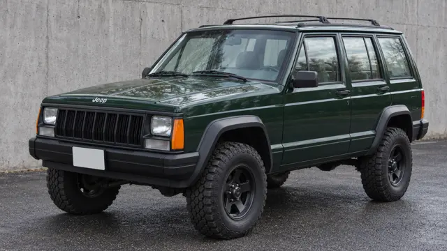 Jeep Cherokee with a suspension lift