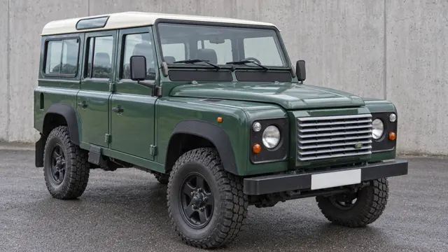 Land Rover 4x4 with a suspension lift
