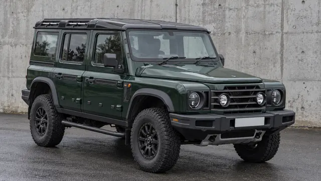 Ineos 4x4 with a suspension lift