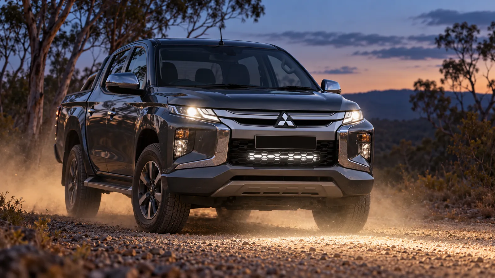 Mitsubishi Triton MR Nov 2018-on Behind Grille Light Bar Kit