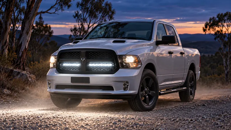 Ram 1500 DS Express 2018 - 2023 in Grille Integration Light Bar Kit, fitted and lit