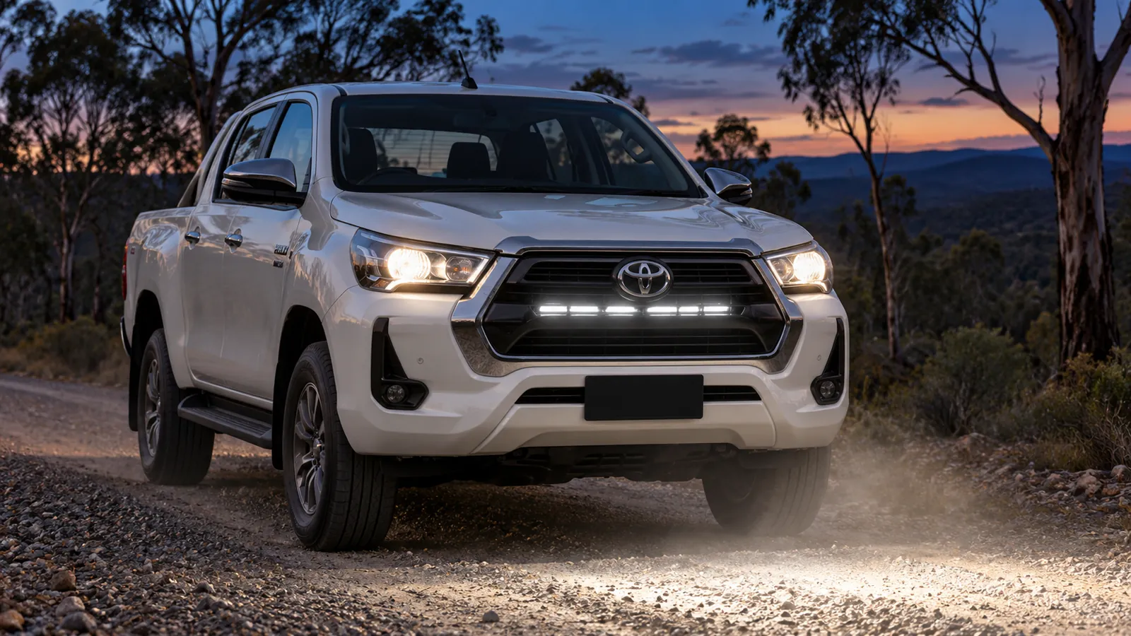 Toyota Hilux N80 2020-on Behind Grille Light Bar Kit
