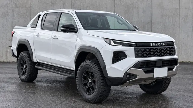 Toyota Hilux with a suspension lift