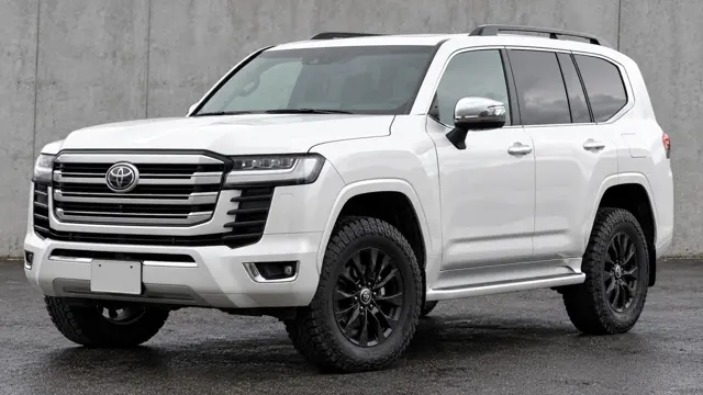 Toyota LandCruiser with a suspension lift