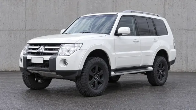 Mitsubishi Pajero with a suspension lift