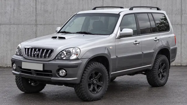 Hyundai 4x4 with a suspension lift
