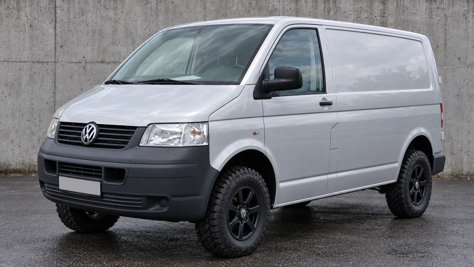 Volkswagen Transporter T5 4Motion with a suspension lift