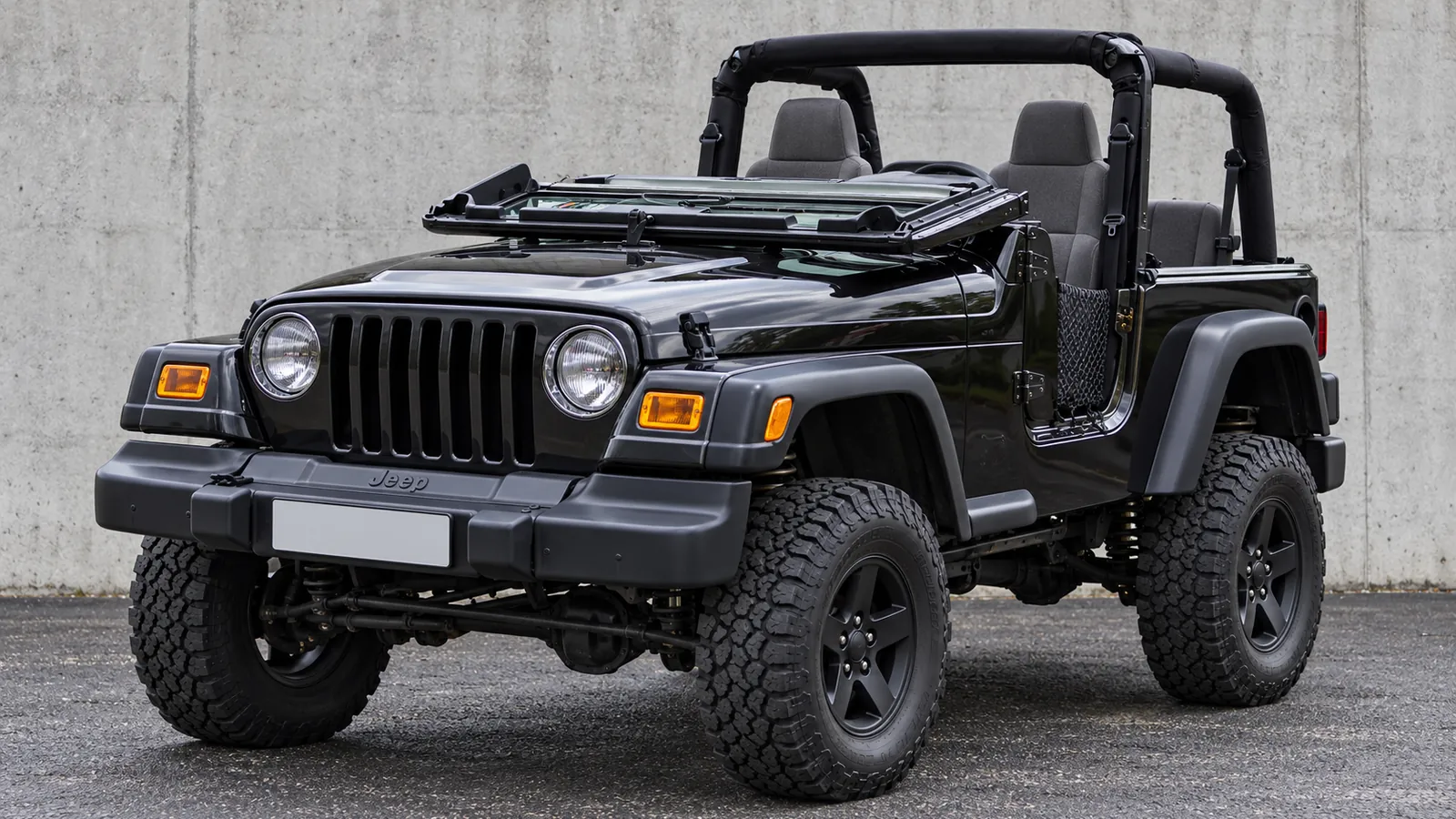 Jeep Wrangler TJ with a suspension lift