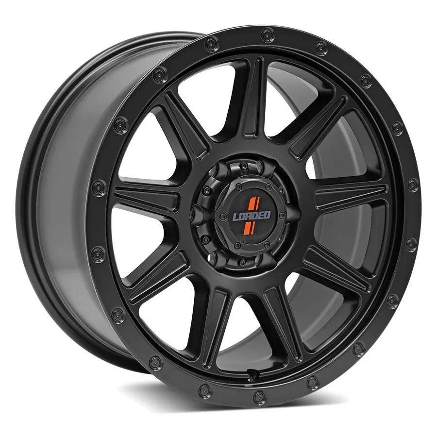 Loaded Gunbarrel 1675, Satin Black wheel