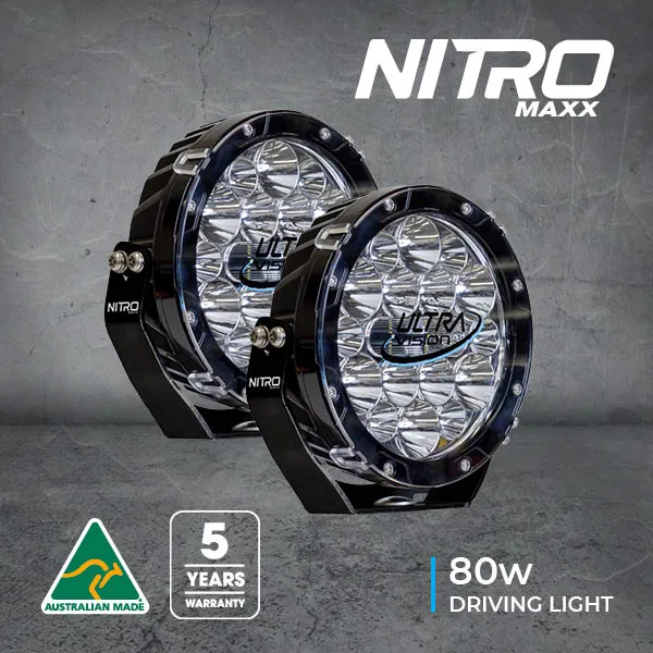 Nitro 80 Maxx 7" LED Driving Light (Pair)