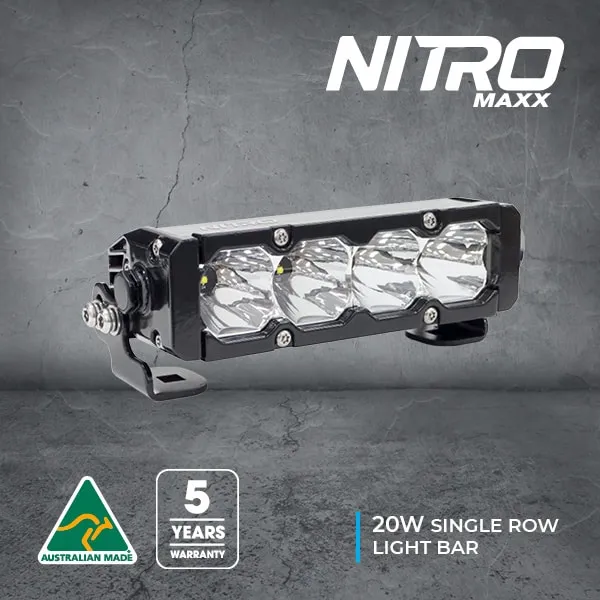 Nitro Maxx 20W 7" Single Row Light Bar