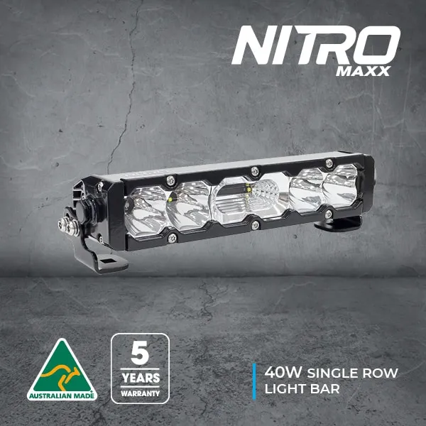 Nitro Maxx 40W 10" Single Row Light Bar